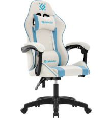 Игровое геймерское кресло Defender Legas белый/голубой