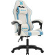 Игровое геймерское кресло Defender Legas белый/голубой