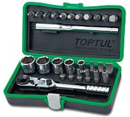 Набор отвертка с битами и головками Toptul GADW2701 27 предметов