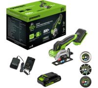 Угловая шлифмашина Greenworks GD24UCS 3402007CUA с 1-им АКБ