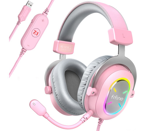 Наушники FIFINE H6X розовый