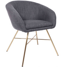 Интерьерное кресло AksHome Amur 104624 темно-серая ткань/золото