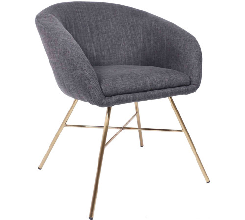 Интерьерное кресло AksHome Amur 104624 темно-серая ткань/золото
