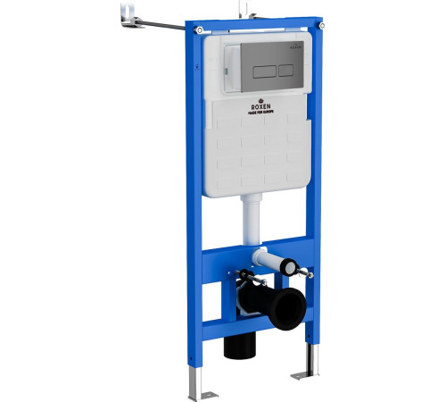 Унитаз подвесной Roxen Cube Bidet One Rimless 6 в 1 StounFix Dual Fresh 608961 кнопка: матовая