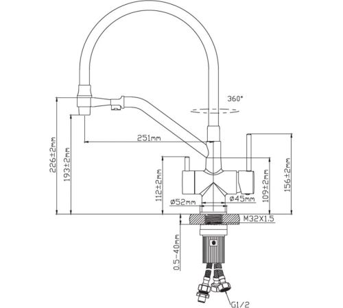 Смеситель Diadonna D49-19051QH