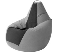 Кресло-мешок Kreslomeshki Груша Kombo XXXL GKV-145x100-SСH сталь/черный