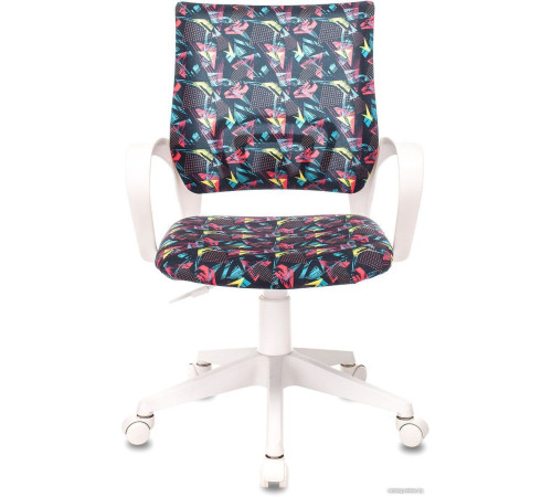 Офисное кресло Бюрократ Burokids 1W 1687097 мультиколор геометрия/пластик белый