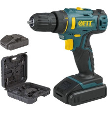 Дрель-шуруповерт FIT 80189 с 2-мя АКБ, кейс