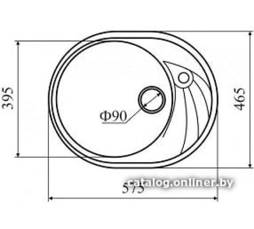 Кухонная мойка Zigmund & Shtain Kreis OV 575 индийская ваниль
