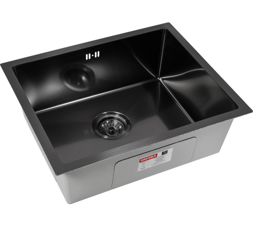 Кухонная мойка ARFEKA ECO AR 550*450 BLACK PVD NANO DECOR MILLET GRAINS