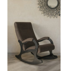Кресло-качалка Mio Tesoro Бастион-32 велюр коричневый/черный