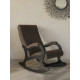 Кресло-качалка Mio Tesoro Бастион-32 велюр коричневый/черный