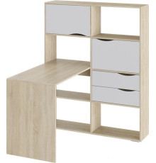 Стол Трия Письменный тип 7 дуб сонома/белый ясень