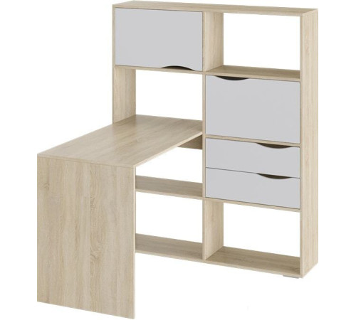 Стол Трия Письменный тип 7 дуб сонома/белый ясень