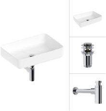 Умывальник Lauter 21487-50 + клапан 21190CH + сифон 21635CH хром