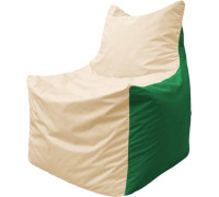 Кресло-мешок Flagman Фокс Ф2.1-147 слоновая кость/зелёный