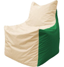 Кресло-мешок Flagman Фокс Ф2.1-147 слоновая кость/зелёный