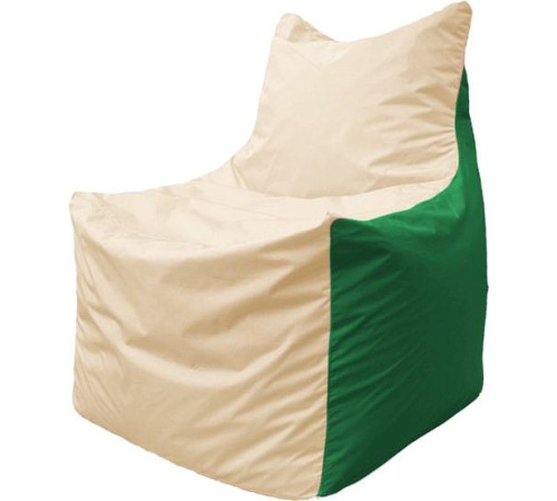 Кресло-мешок Flagman Фокс Ф2.1-147 слоновая кость/зелёный