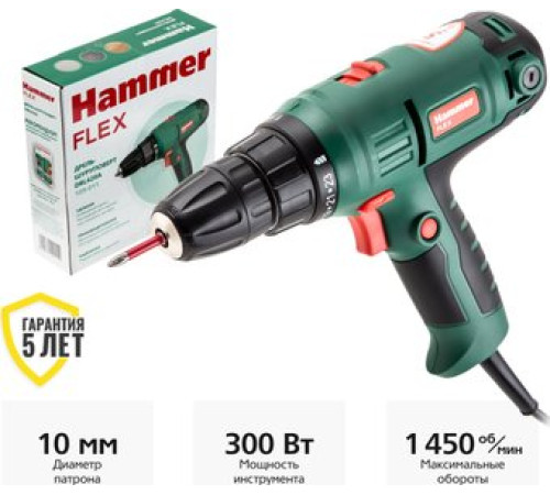 Дрель-шуруповерт Hammer DRL420A