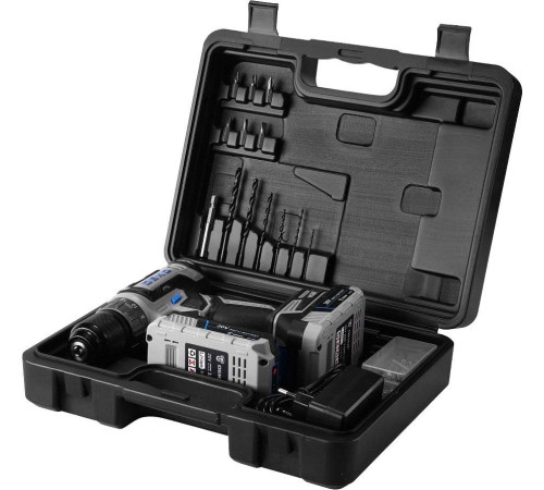 Дрель-шуруповерт Deko DKCD20-Li Set1 083-1117 с 2-мя АКБ, кейс