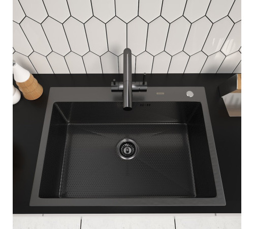 Кухонная мойка ARFEKA ECO AR 700*500 BLACK PVD NANO DECOR