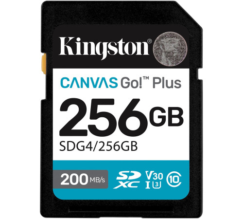 Карта памяти Kingston Canvas Go! Plus SDXC 256GB SDG4/256GB