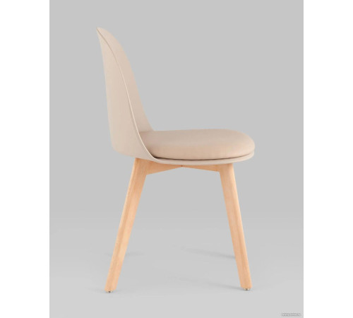 Стул Stool Group Fog с подушкой SL-7022DM бежевый, деревянные ножки