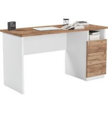 Стол Mio Tesoro Велия МВ-08 140х60 дуб крафт золотой/белый