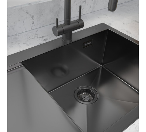Кухонная мойка ZorG ZRN 5080 Premium R PVD Gunblack