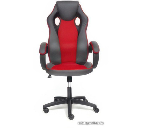 Игровое геймерское кресло TetChair Racer Gt кожзам/ткань, металлик/красный