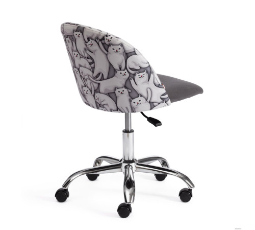Офисное кресло TetChair Melody Cats/29 ткань/флок, серый