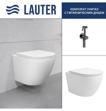 Унитаз подвесной Lauter Vortex 2110830VP + Breez 21GN7072BM