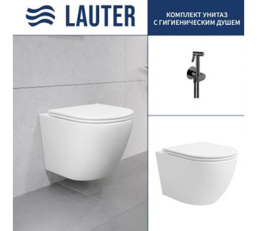 Унитаз подвесной Lauter Vortex 2110830VP + Breez 21GN7072BM