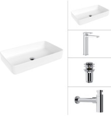 Умывальник Lauter 21487-60+Cascade 21СК0655C+сифон 21635CH+дон.клапан 21190CH хром