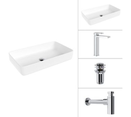 Умывальник Lauter 21487-60+Cascade 21СК0655C+сифон 21635CH+дон.клапан 21190CH хром