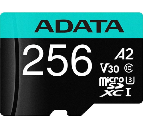 Карта памяти ADATA Premier Pro AUSDX256GUI3V30SA2-RA1 microSDXC 256GB с адаптером