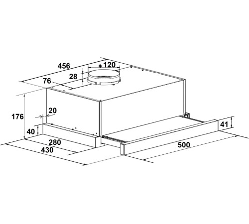 Кухонная вытяжка LEX Hubble 500 черный