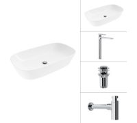 Умывальник Lauter 21393-70 + Reef 21CK8678C + сифон 21635CH + донный кл. 21190CH хром