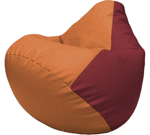 Кресло-мешок Flagman Груша Макси Г2.3-2021 оранжевый/бордовый