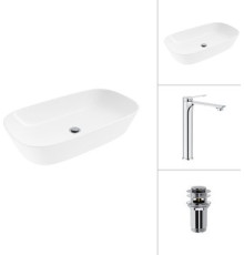 Умывальник Lauter 21393-70 + Rio 21AM12672 + донный клапан 21190CH хром