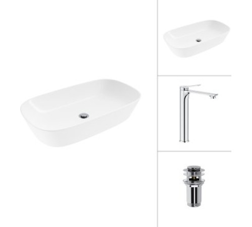 Умывальник Lauter 21393-70 + Rio 21AM12672 + донный клапан 21190CH хром