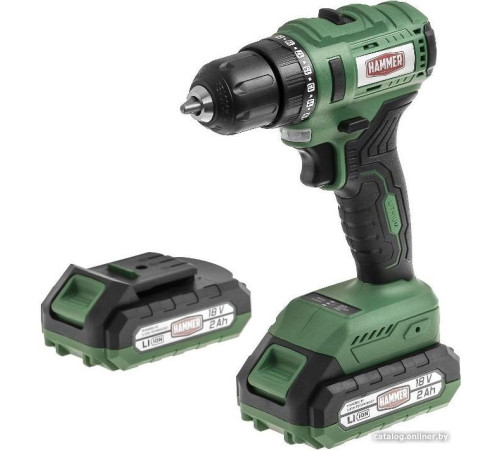 Дрель-шуруповерт Hammer ACD18BLC с 2-мя АКБ, кейс