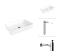 Умывальник Lauter 21842 + Cascade 21СК0655C с сифоном 21635CH хром