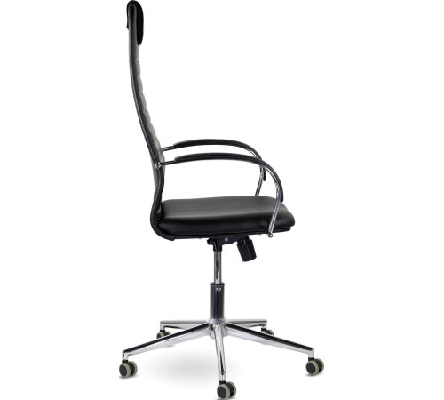 Кресло Brabix Pilot EX-610 CH кожзам, черный