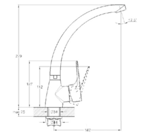 Смеситель G.Lauf ZOP4-B045 хром