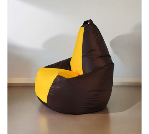 Кресло-мешок Mio Tesoro Груша Kombo XXL GF-130x85-SHZH шоколад/желтый