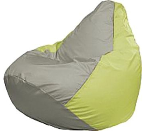Кресло-мешок Flagman Груша Медиум Г1.1-343 серый/салатовый