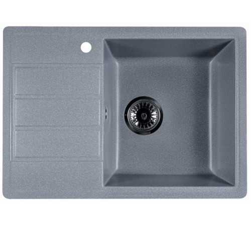 Кухонная мойка Marblan Recta R серебристый, с сифоном