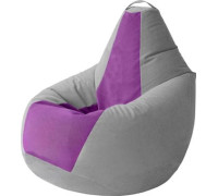 Кресло-мешок Kreslomeshki Груша Kombo XXXL GKV-145x100-SFI сталь/фиалка