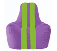 Кресло-мешок Flagman Спортинг С1.1-108 сиреневый/салатовый